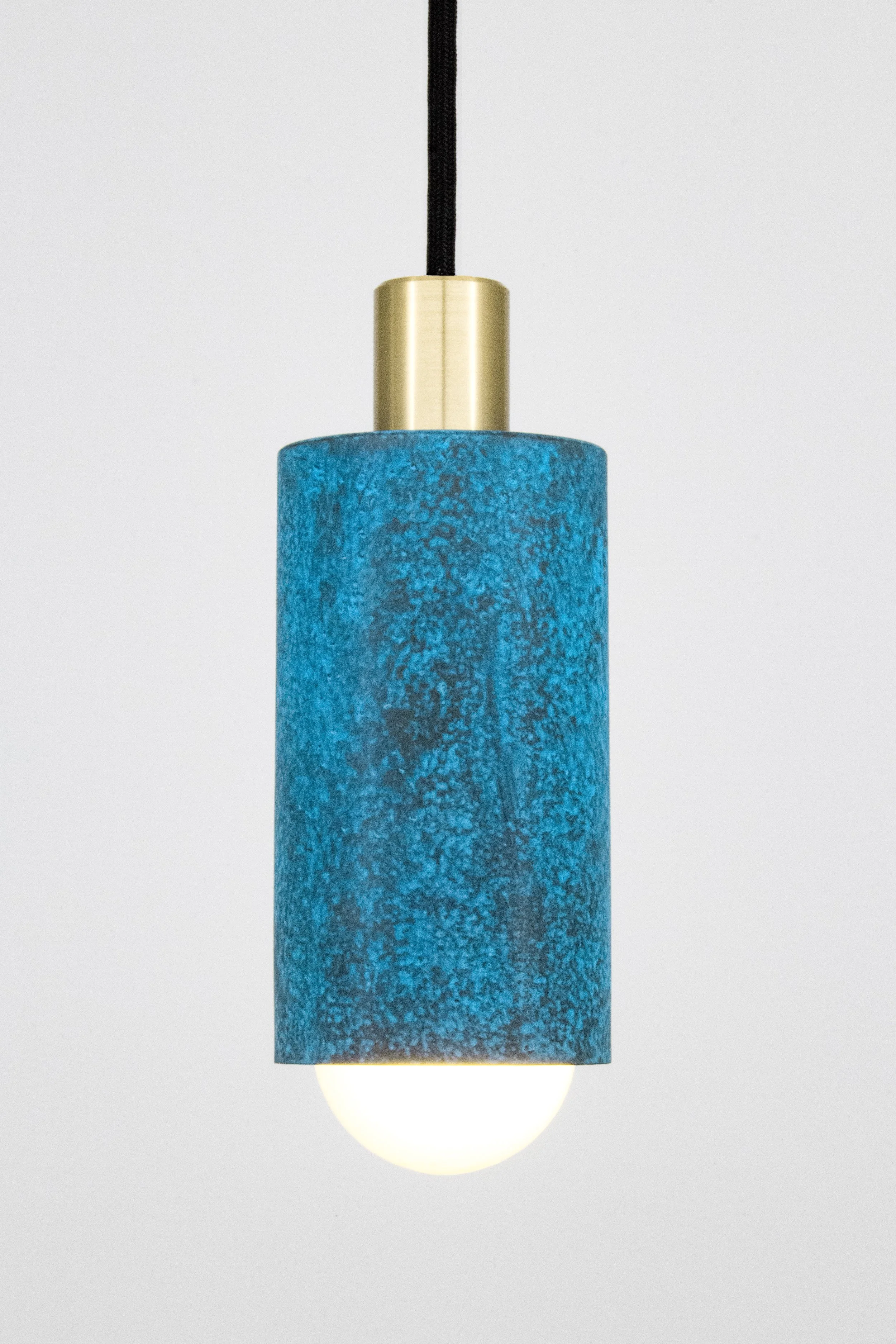 Louise Prussian Blue Pendant Light (swag w/ plug) — trella studio